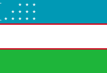 Bandeira Uzbequistão