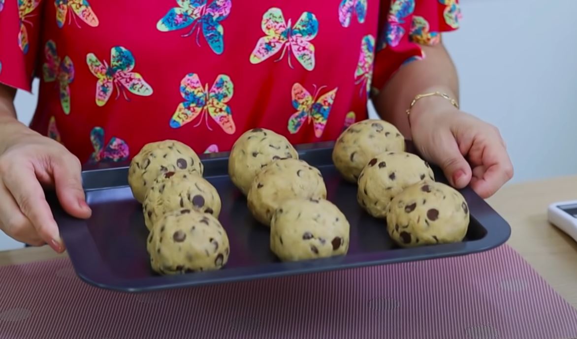 cookies em uma forma
