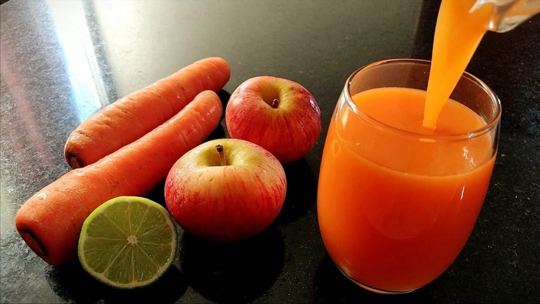 Suco de Cenoura com Limão e Maçã