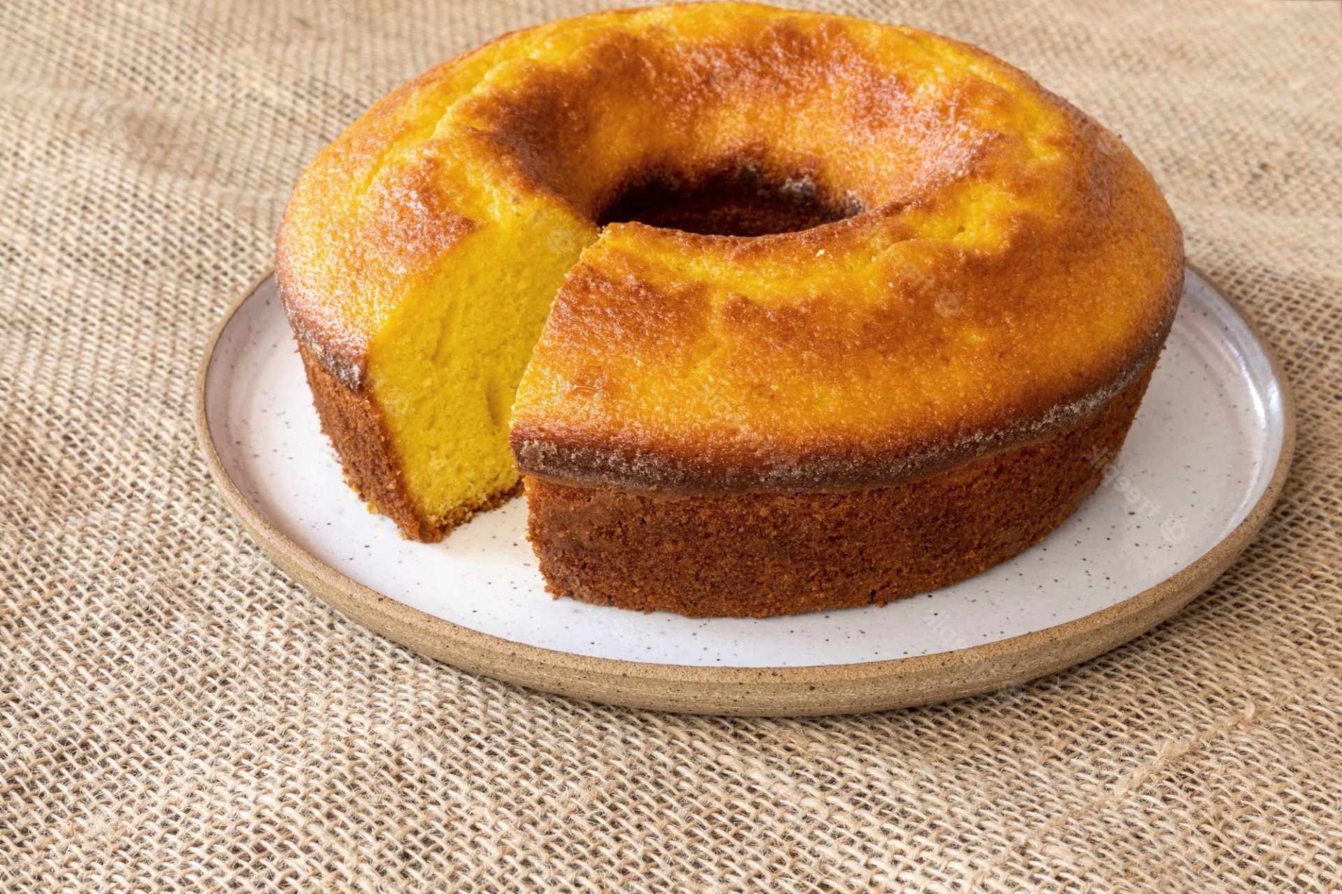 Bolo de Fubá com Laranja