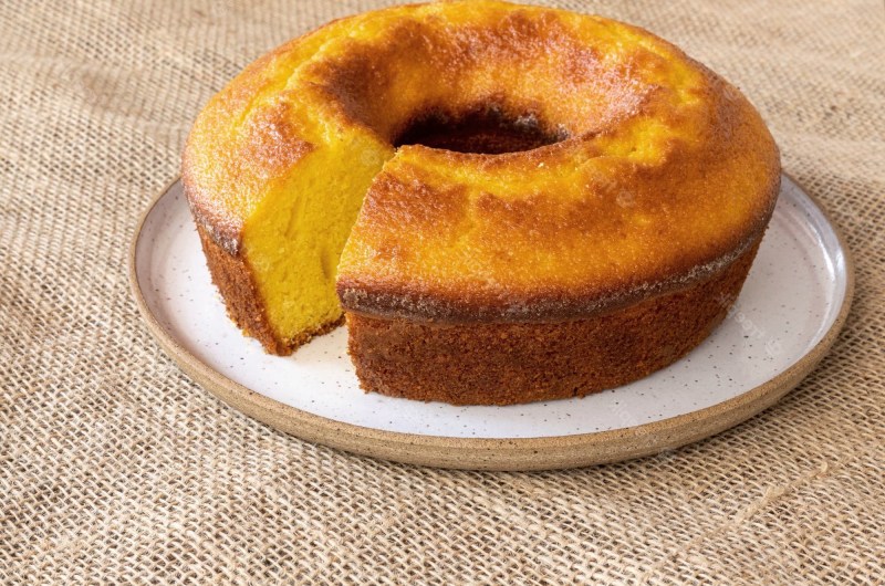 Bolo de Fubá com Laranja