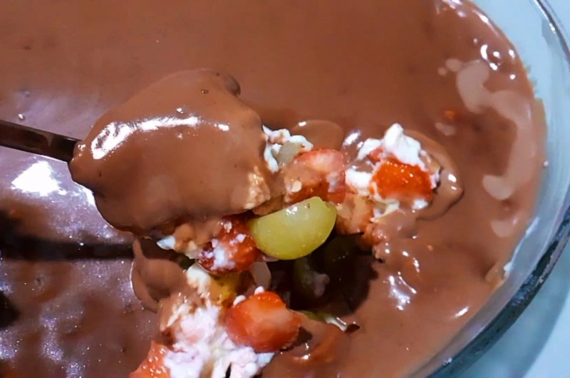 Fruit and Chocolate Iced Dessert