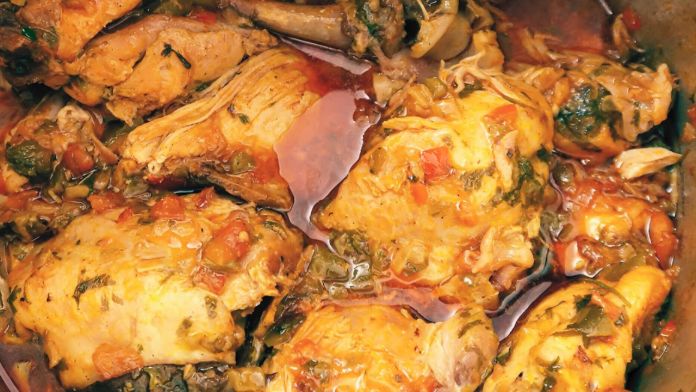 frango na panela de pressão