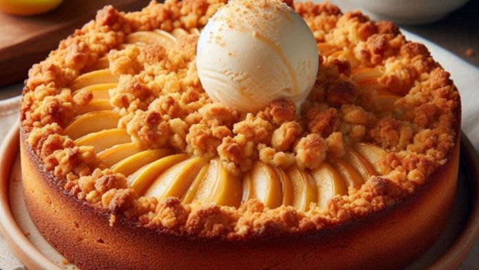 bolo de maçã com aveia