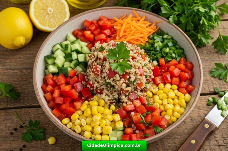 Perfeita para o Verão! Salada de Quinoa que Dá um Show de Sabor!