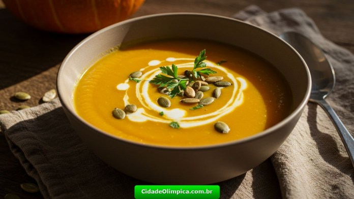 Sopa de Abóbora com Gengibre que Vai Aquecer sua Alma!