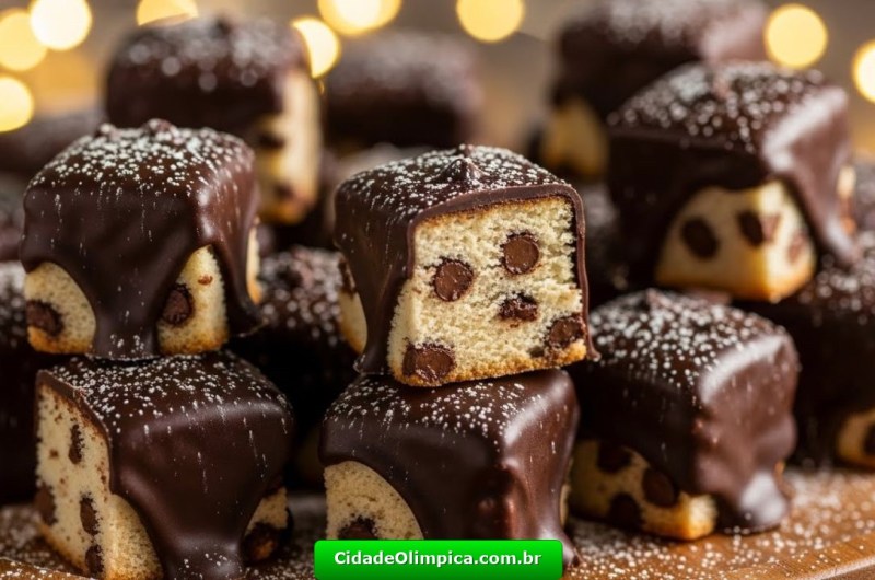 Chocotone Bites Cobertos com Chocolate