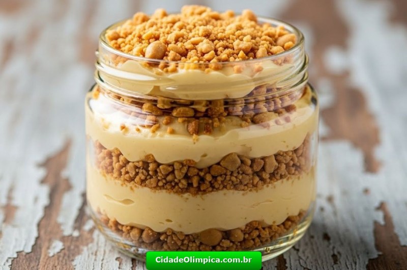 Delícia Cremosa de Amendoim em Pote