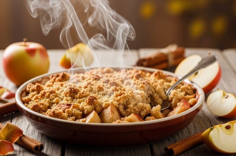 Esse Crumble de Maçã Quentinho Derrete Corações – Pronto em Minutos!
