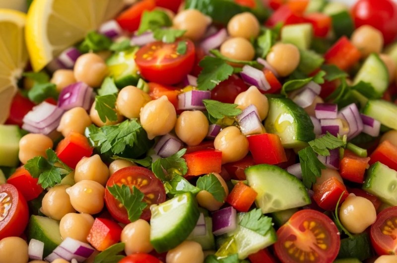 Salada de Grão-de-Bico Refrescante